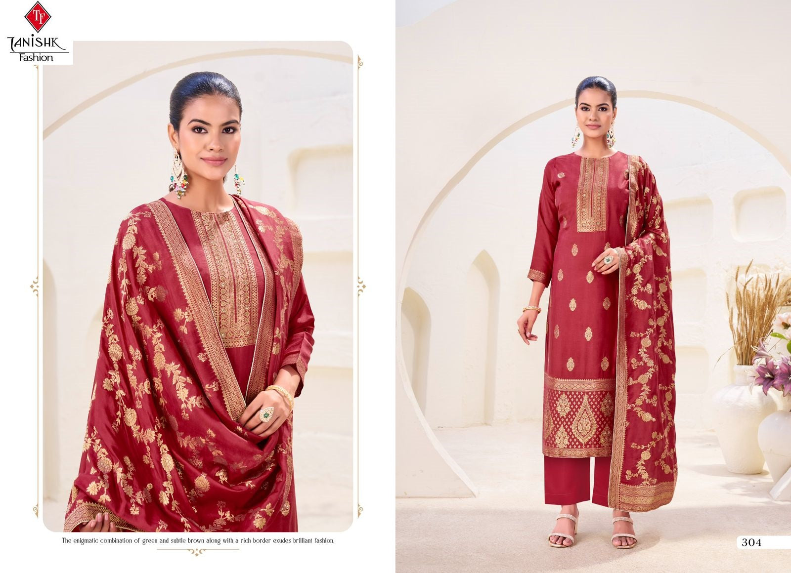 Sezna Tanishk Fashion Muslin Jacquard Pant Style Suits Wholesaler Gujarat