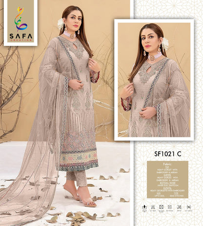 Sf-1021Abcd Safa Creation Georgette Pakistani Salwar Suits Supplier India