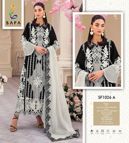 Sf-1026Abcd Safa Creation Rayon Pakistani Salwar Suits Wholesaler Gujarat
