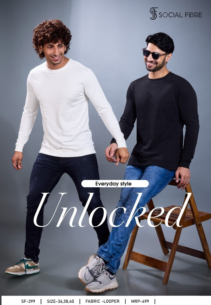 Sf 399 Social Fibre Cotton Looper Mens Tshirts Manufacturer Ahmedabad