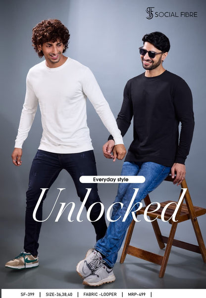 Sf 399 Social Fibre Cotton Looper Mens Tshirts Manufacturer Ahmedabad