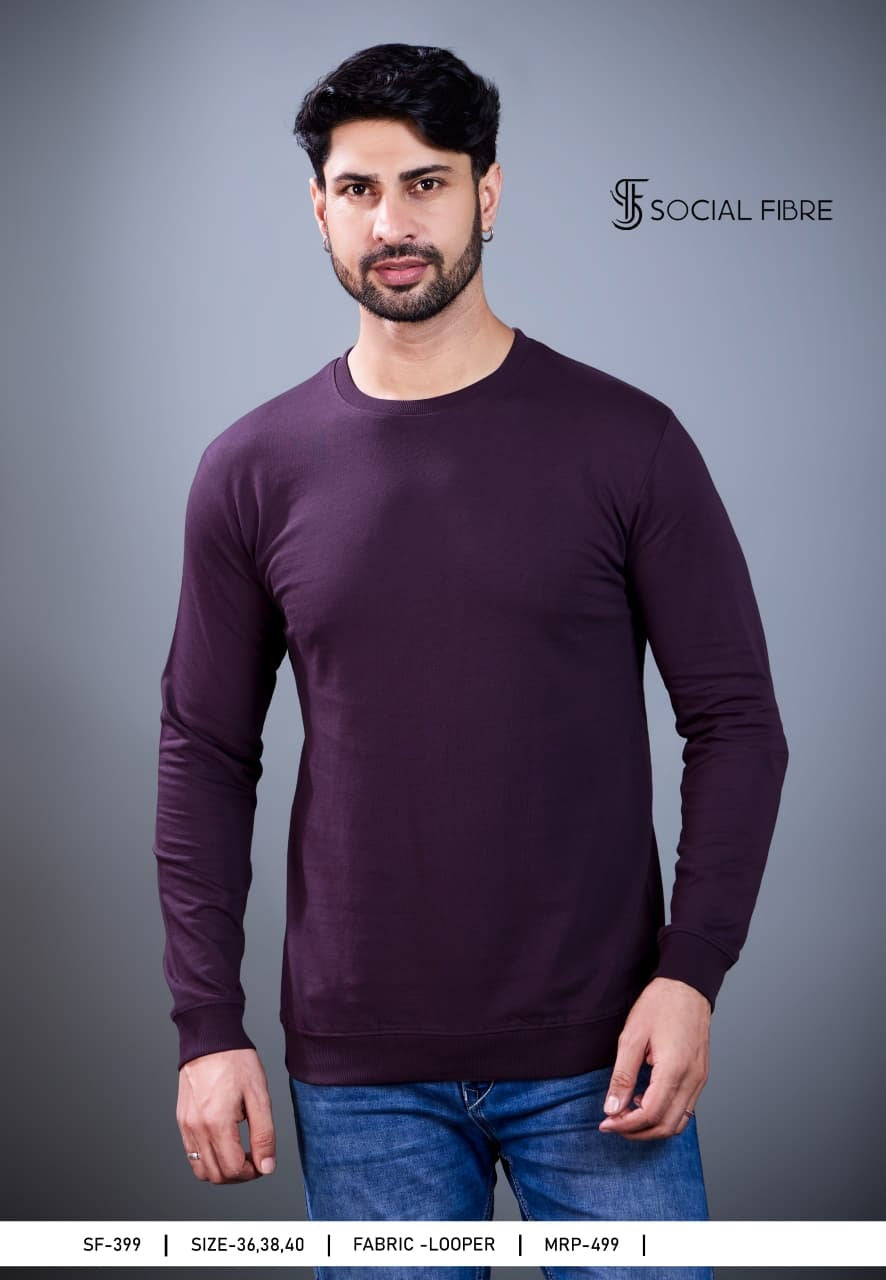 Sf 399 Social Fibre Cotton Looper Mens Tshirts Manufacturer Ahmedabad