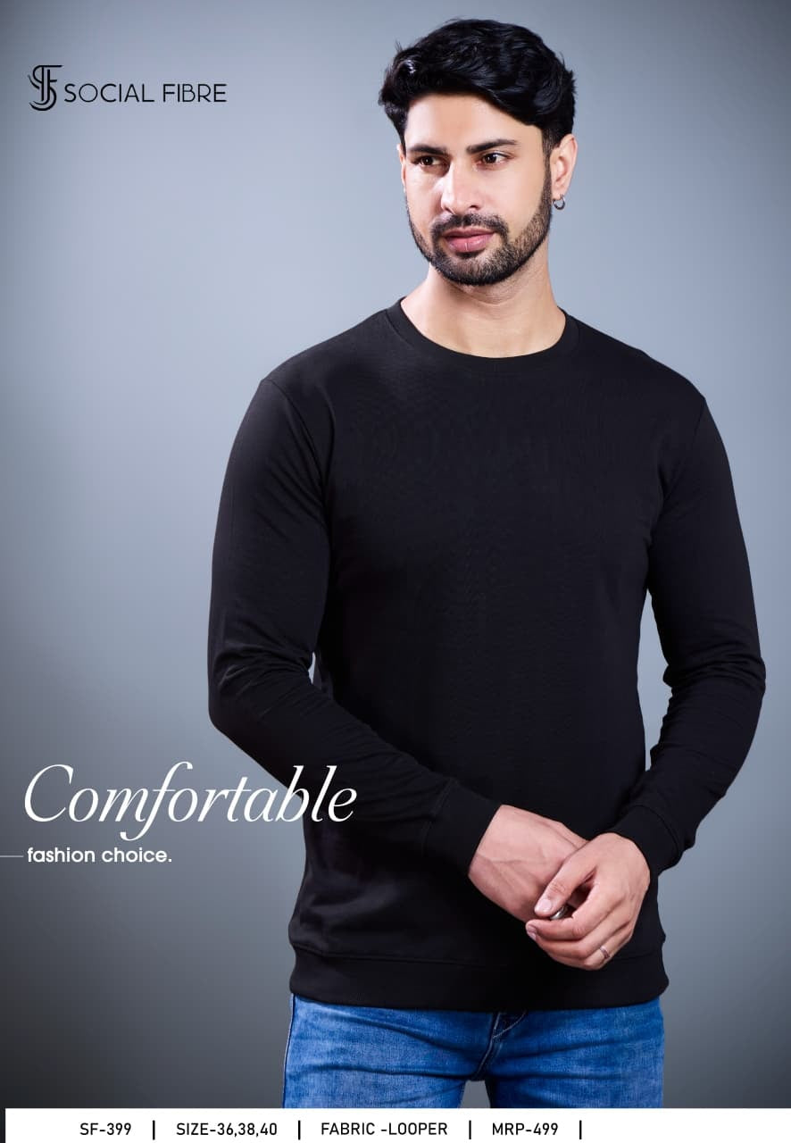 Sf 399 Social Fibre Cotton Looper Mens Tshirts Manufacturer Ahmedabad