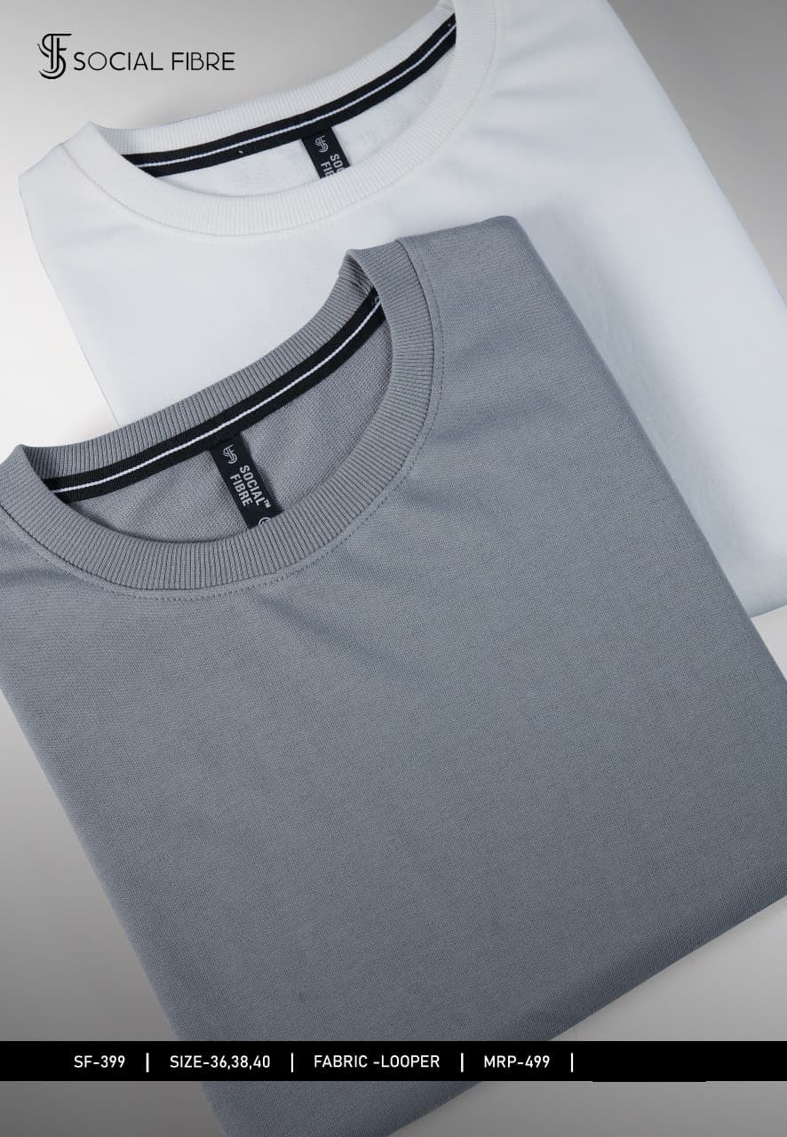 Sf 399 Social Fibre Cotton Looper Mens Tshirts Manufacturer Ahmedabad