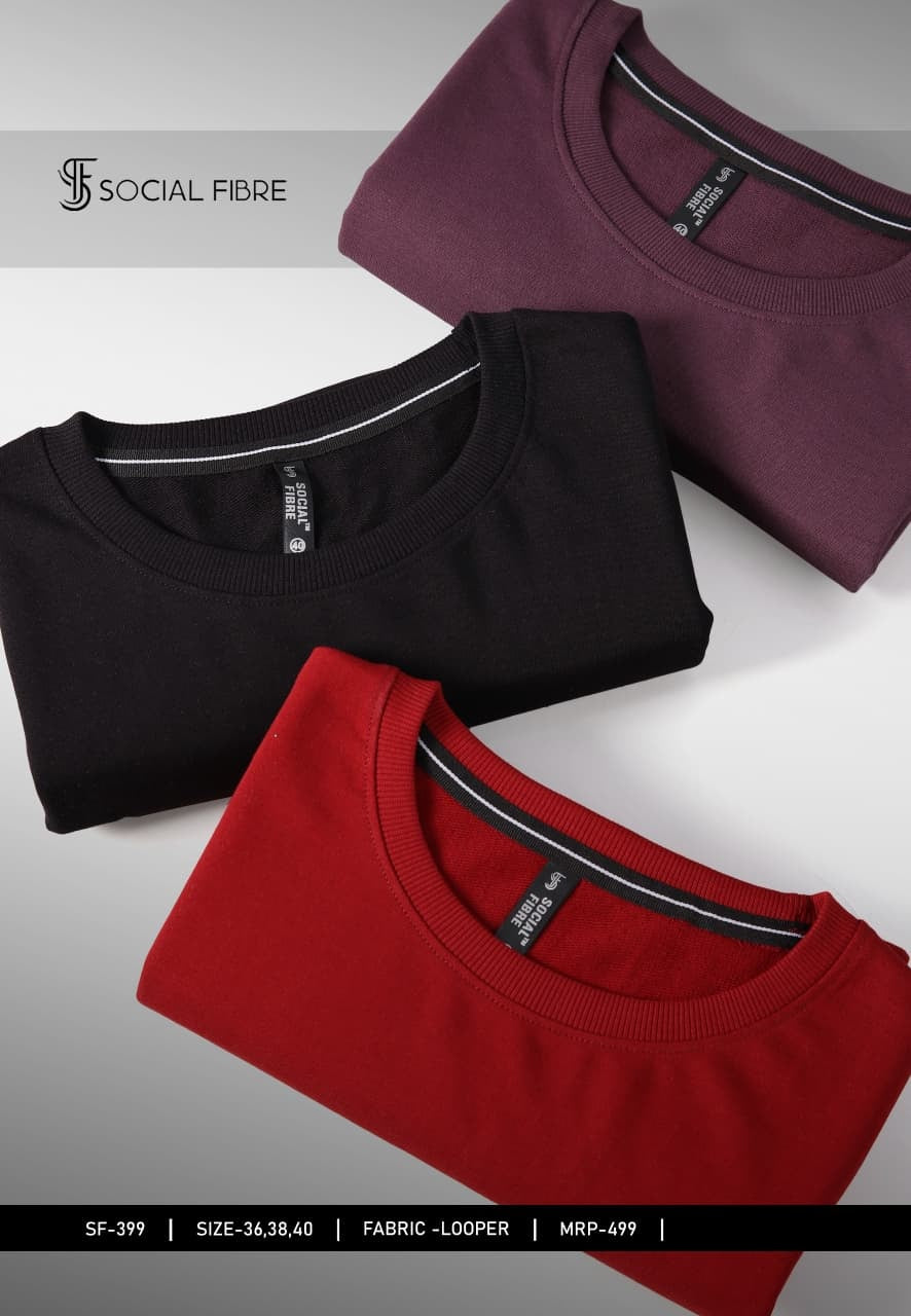 Sf 399 Social Fibre Cotton Looper Mens Tshirts Manufacturer Ahmedabad
