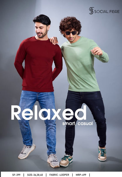 Sf 399 Social Fibre Cotton Looper Mens Tshirts Manufacturer Ahmedabad