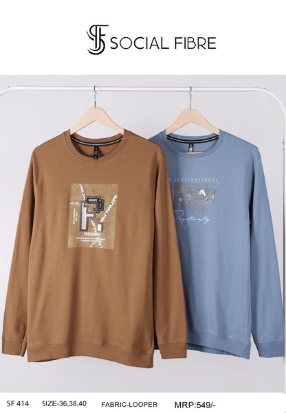 Sf 414 Social Fibre Cotton Looper Mens Tshirts Wholesaler Gujarat