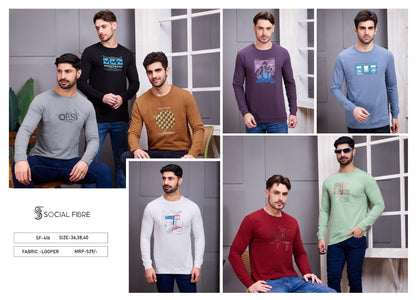 Sf 416 Social Fibre Cotton Looper Mens Tshirts Supplier Ahmedabad
