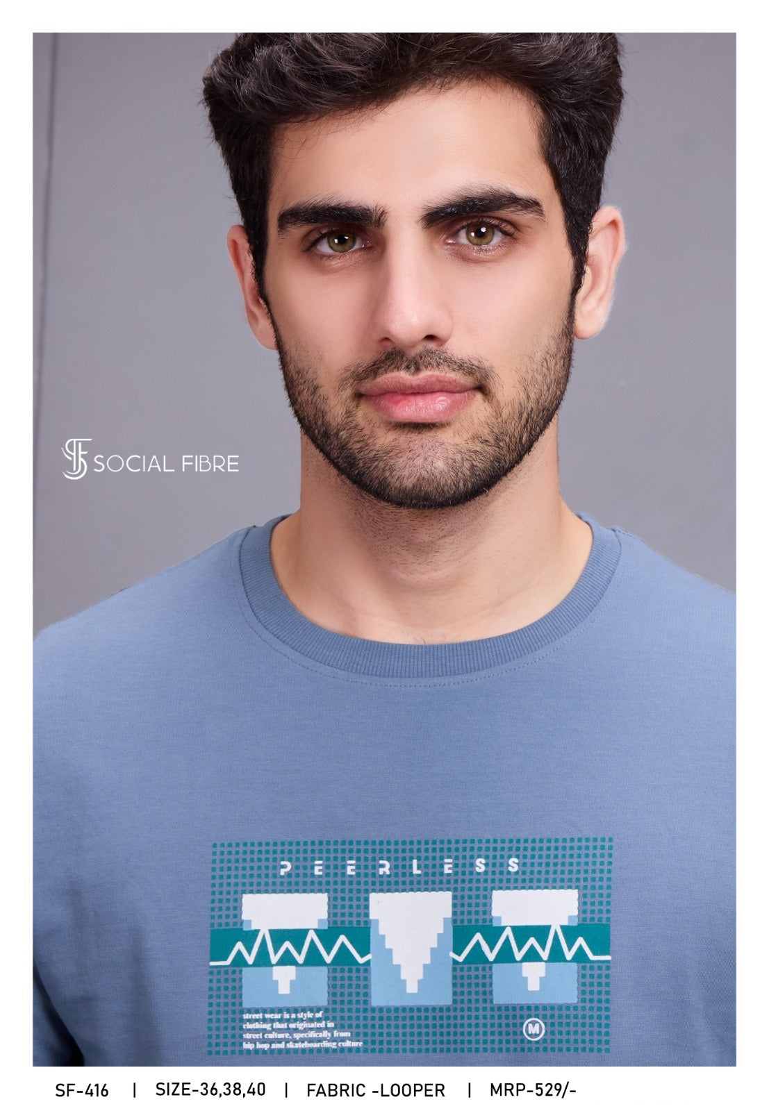 Sf 416 Social Fibre Cotton Looper Mens Tshirts Supplier Ahmedabad