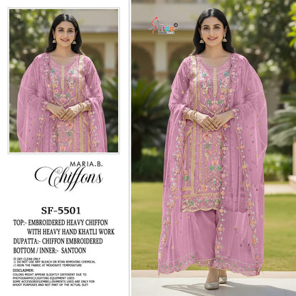 Sf 5501 Shree Fabs Chiffon Pakistani Salwar Suits Supplier