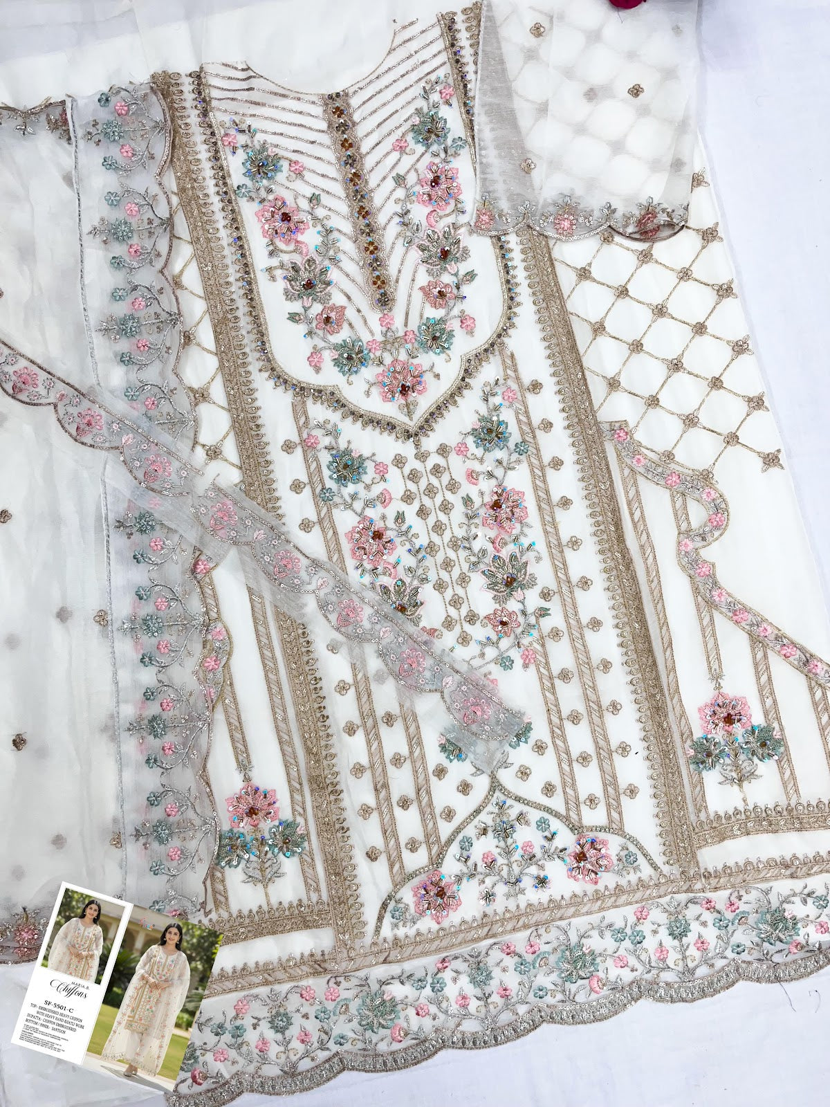 Sf 5501 Shree Fabs Chiffon Pakistani Salwar Suits Supplier