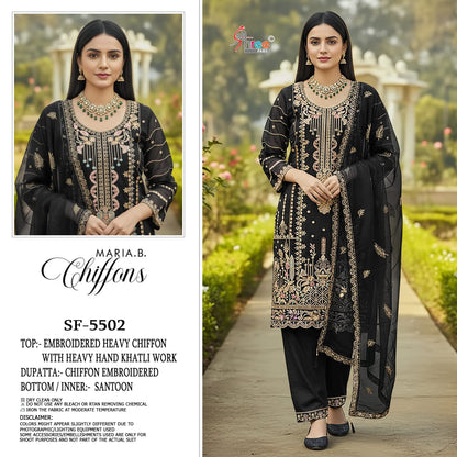 Sf 5502 Shree Fabs Chiffon Pakistani Salwar Suits Exporter