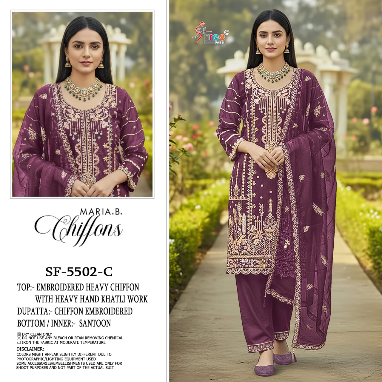 Sf 5502 Shree Fabs Chiffon Pakistani Salwar Suits Exporter