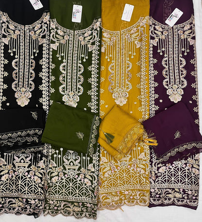 Sf 5502 Shree Fabs Chiffon Pakistani Salwar Suits Exporter