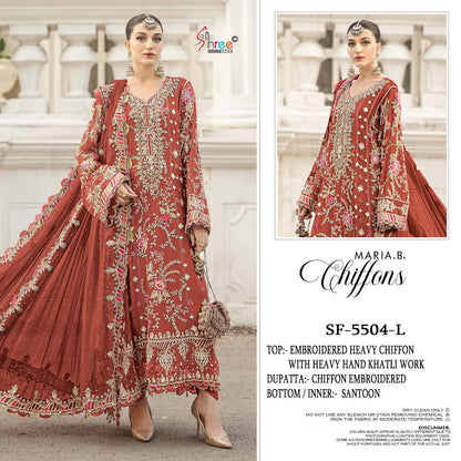 Sf 5504 Ijkl Shree Fabs Chiffon Pakistani Salwar Suits Manufacturer
