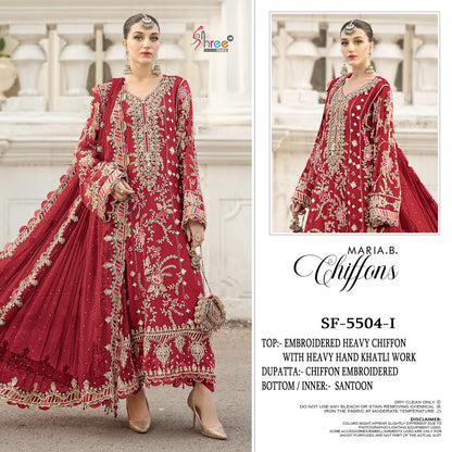 Sf 5504 Ijkl Shree Fabs Chiffon Pakistani Salwar Suits Manufacturer