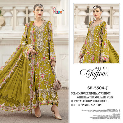 Sf 5504 Ijkl Shree Fabs Chiffon Pakistani Salwar Suits Manufacturer