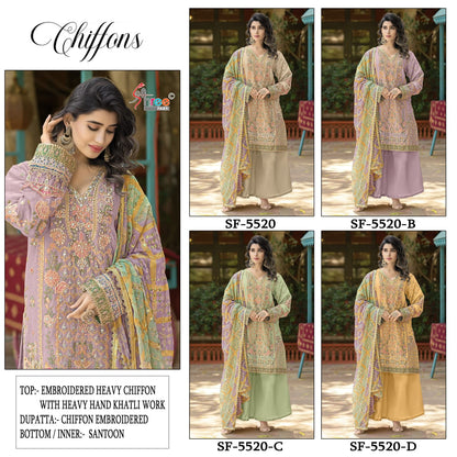 Sf 5520 Maria B Chiffons Shree Fabs Pakistani Salwar Suits Wholesaler Gujarat