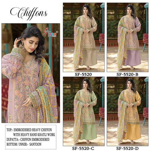 Sf 5520 Maria B Chiffons Shree Fabs Pakistani Salwar Suits Wholesaler Gujarat