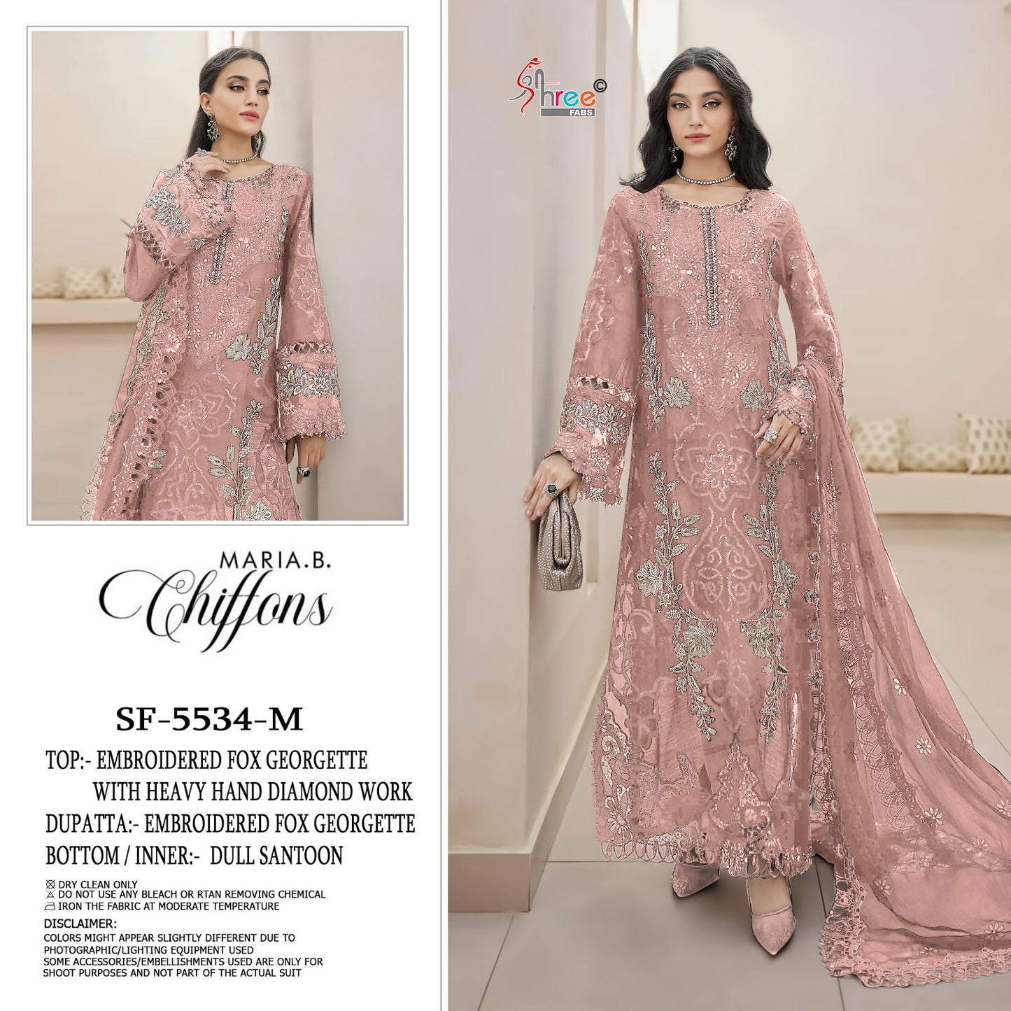 Sf 5534 Cmno Maria B Chiffons Shree Fabs Fox Georgette Pakistani Salwar Suits Wholesaler Ahmedabad