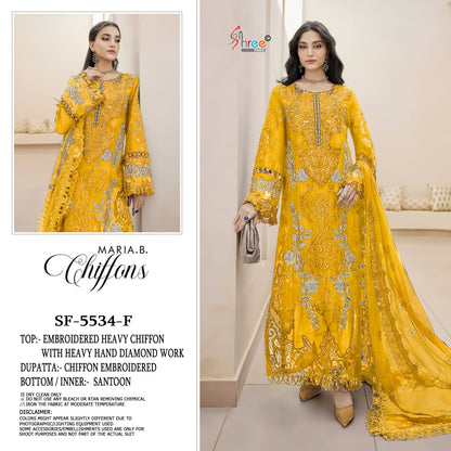 Sf 5534 Efgh Maria B Chiffons Shree Fabs Pakistani Salwar Suits Exporter India