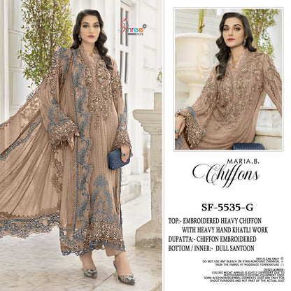 Sf 5535 D To G Shree Fabs Chiffon Pakistani Salwar Suits Wholesale Price