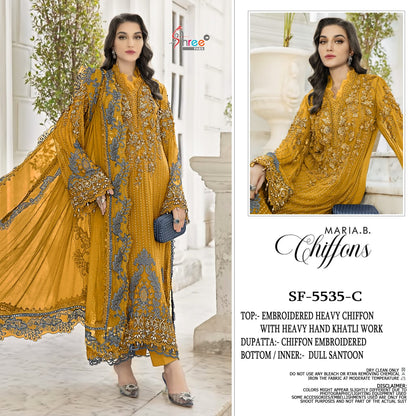 Sf 5535 Maria B Chiffons Shree Fabs Pakistani Salwar Suits Manufacturer