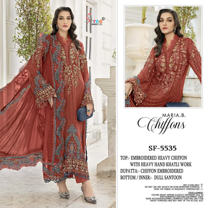 Sf 5535 Maria B Chiffons Shree Fabs Pakistani Salwar Suits Manufacturer