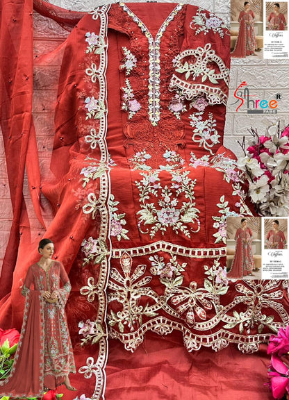 Sf 5538 D To G Maria B Chiffons Shree Fabs Pakistani Salwar Suits Manufacturer Ahmedabad