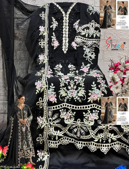Sf 5538 D To G Maria B Chiffons Shree Fabs Pakistani Salwar Suits Manufacturer Ahmedabad