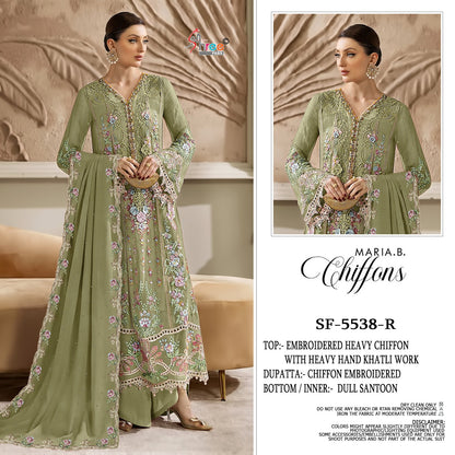 Sf 5538 Pqrs Shree Fabs Chiffon Pakistani Salwar Suits Wholesaler Gujarat