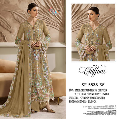 Sf 5538 Tuvw Shree Fabs Chiffon Pakistani Salwar Suits Wholesale Rate