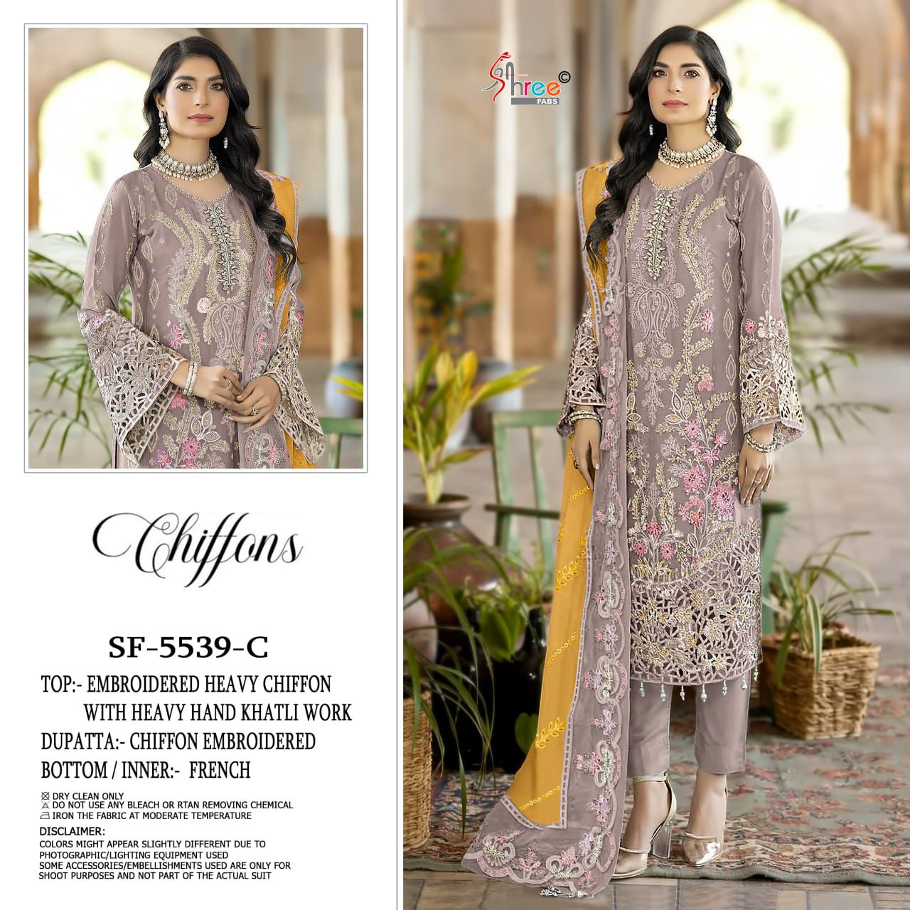 Sf 5539 Shree Fabs Chiffon Pakistani Salwar Suits Exporter Ahmedabad