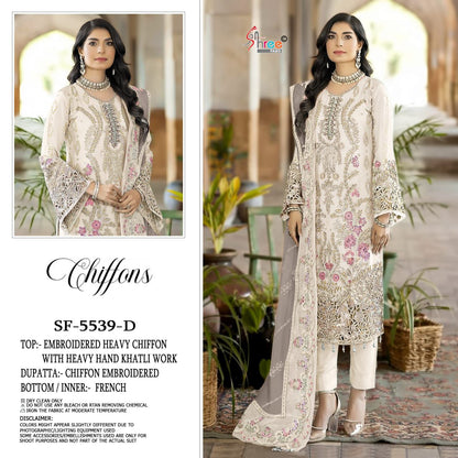 Sf 5539 Shree Fabs Chiffon Pakistani Salwar Suits Exporter Ahmedabad