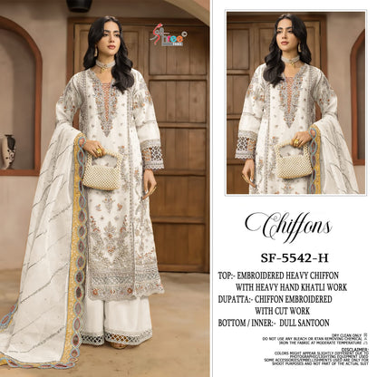 Sf 5542 Shree Fabs Chiffon Pakistani Salwar Suits Wholesaler Ahmedabad