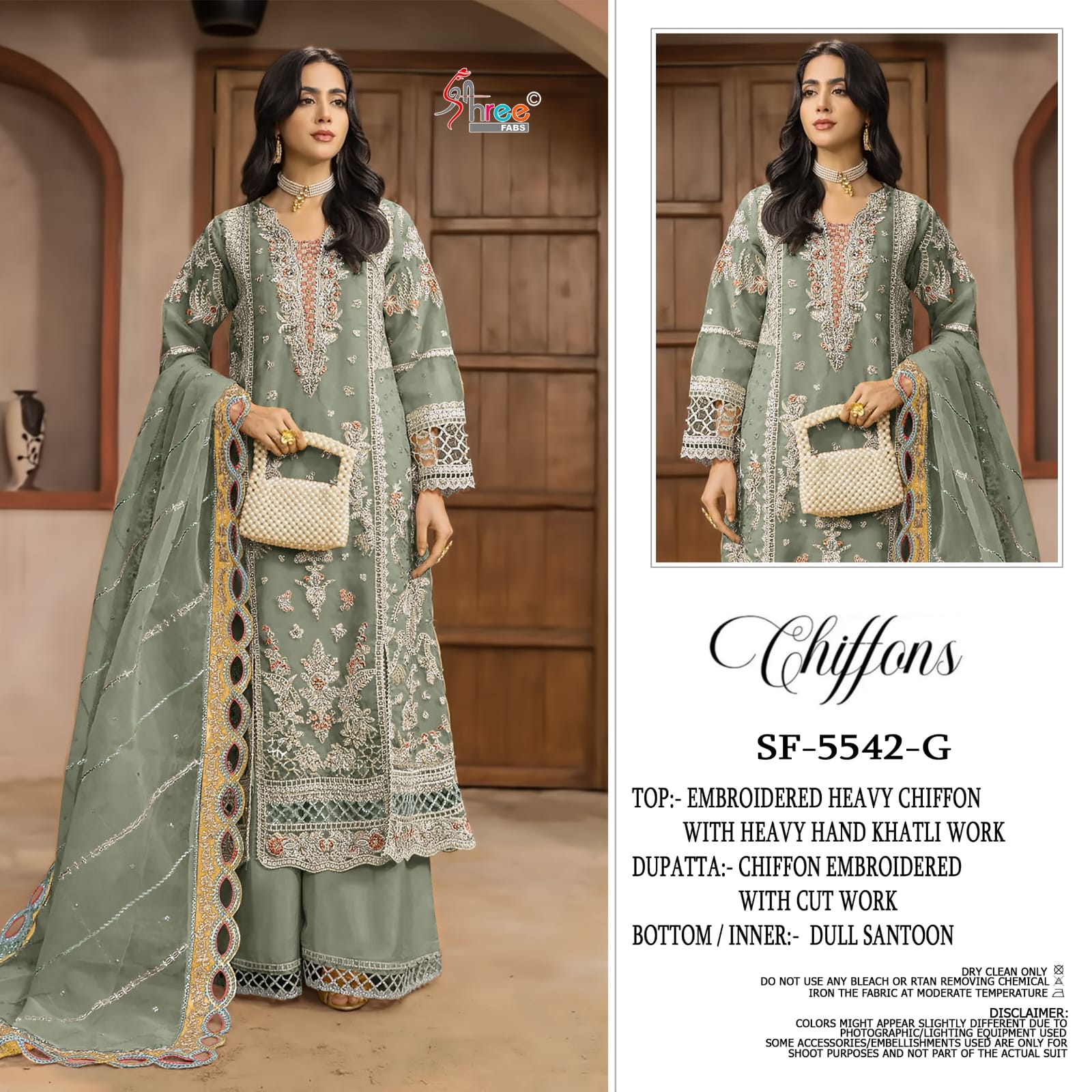 Sf 5542 Shree Fabs Chiffon Pakistani Salwar Suits Wholesaler Ahmedabad