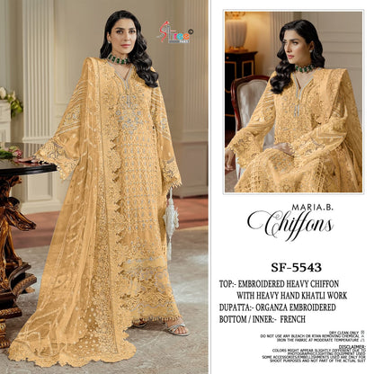 Sf 5543 Maria B Chiffons Shree Fabs Pakistani Salwar Suits Exporter Gujarat