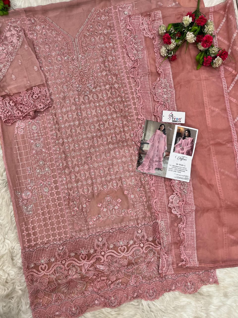 Sf 5543 Maria B Chiffons Shree Fabs Pakistani Salwar Suits Exporter Gujarat