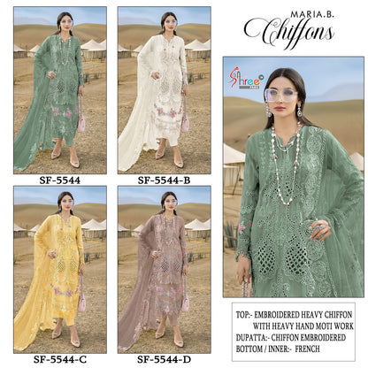 Sf 5544 Maria B Chiffons Shree Fabs Pakistani Salwar Suits Wholesale