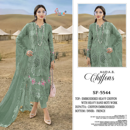 Sf 5544 Maria B Chiffons Shree Fabs Pakistani Salwar Suits Wholesale