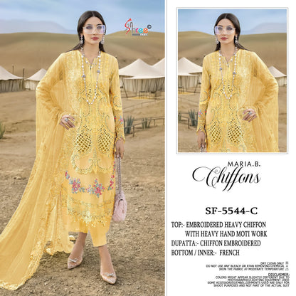 Sf 5544 Maria B Chiffons Shree Fabs Pakistani Salwar Suits Wholesale