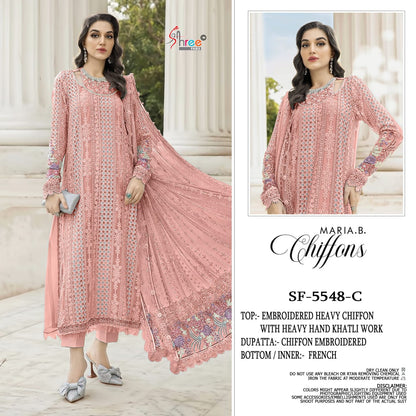 Sf 5548 Maria B Chiffons Shree Fabs Pakistani Salwar Suits Manufacturer