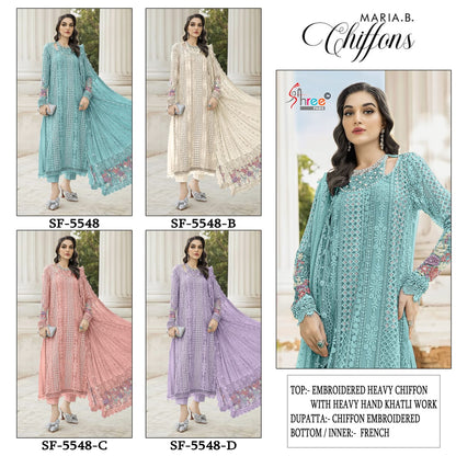 Sf 5548 Maria B Chiffons Shree Fabs Pakistani Salwar Suits Manufacturer