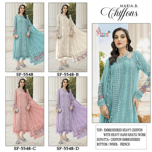Sf 5548 Maria B Chiffons Shree Fabs Pakistani Salwar Suits Manufacturer