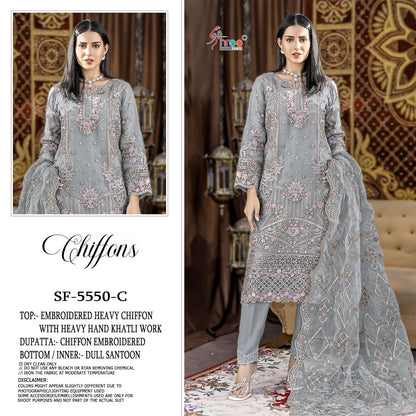 Sf 5550 Shree Fabs Chiffon Pakistani Salwar Suits Manufacturer Ahmedabad