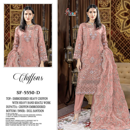 Sf 5550 Shree Fabs Chiffon Pakistani Salwar Suits Manufacturer Ahmedabad