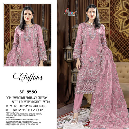 Sf 5550 Shree Fabs Chiffon Pakistani Salwar Suits Manufacturer Ahmedabad