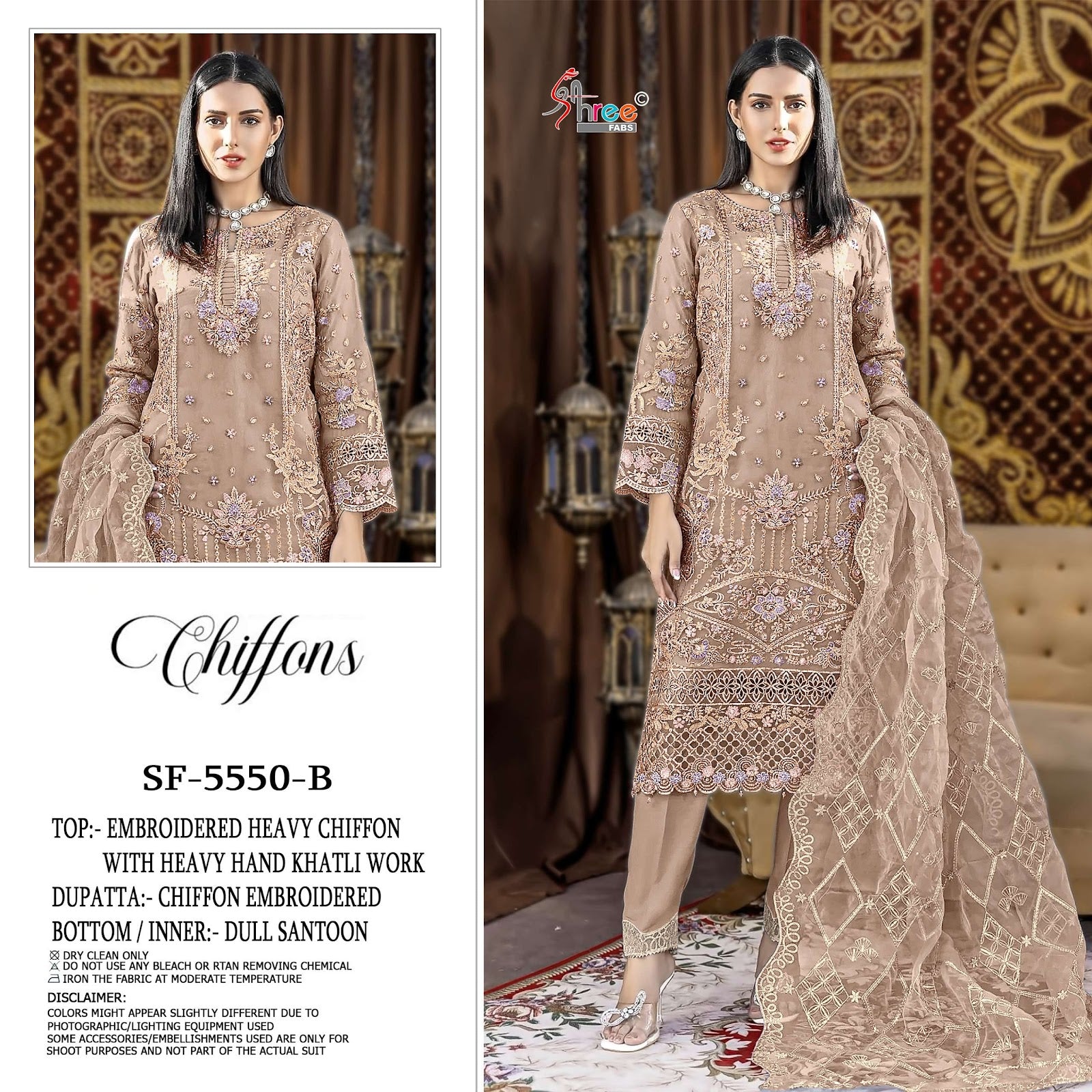 Sf 5550 Shree Fabs Chiffon Pakistani Salwar Suits Manufacturer Ahmedabad