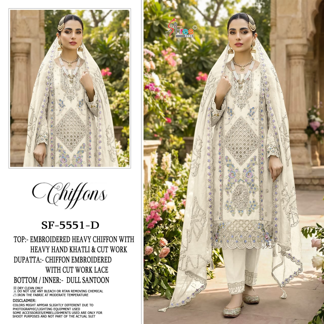Sf 5551 Shree Fabs Chiffon Pakistani Salwar Suits Supplier India