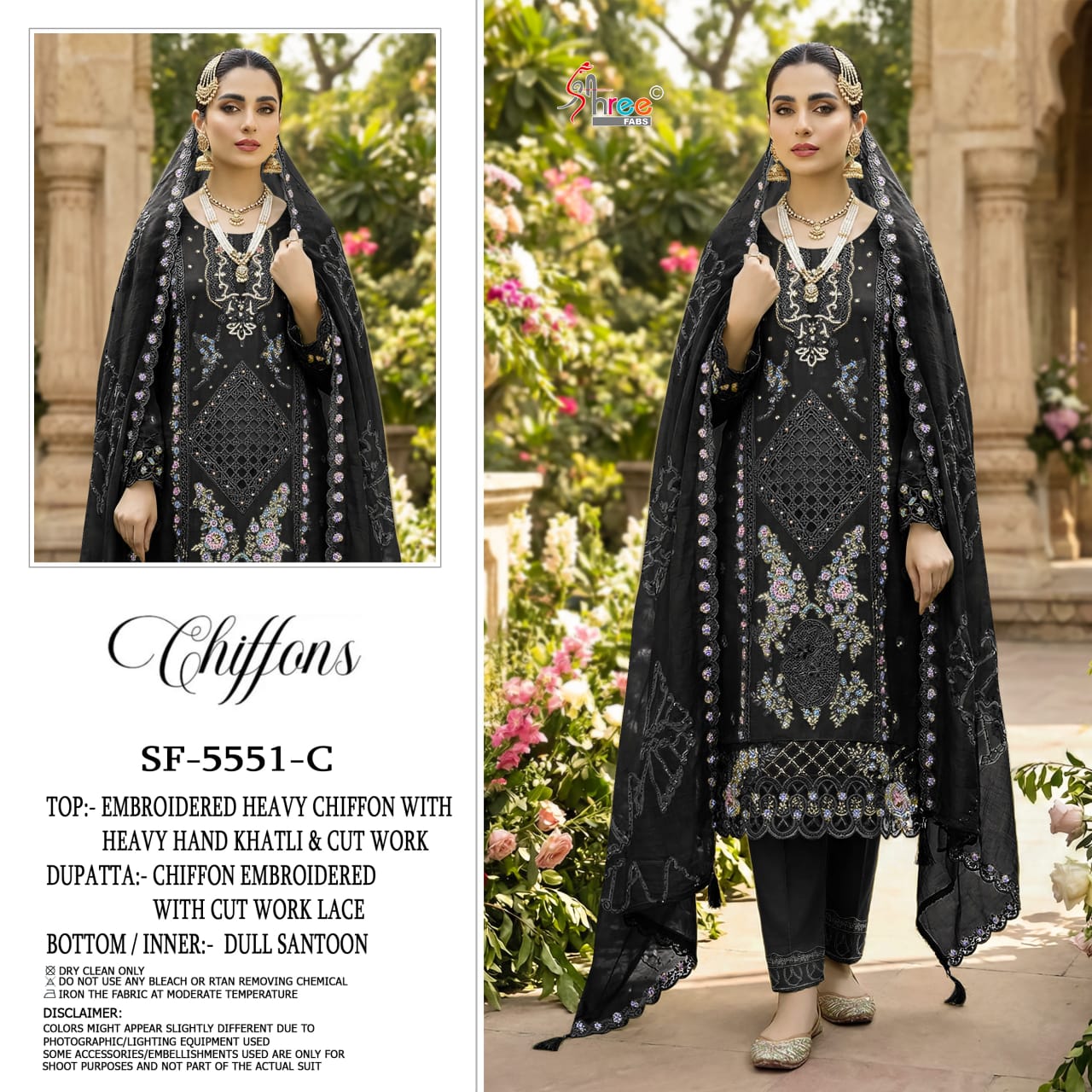 Sf 5551 Shree Fabs Chiffon Pakistani Salwar Suits Supplier India